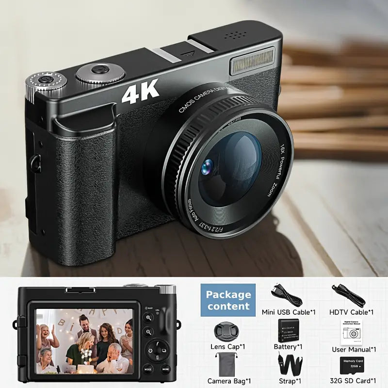 Appareil photo numérique 4K haute définition