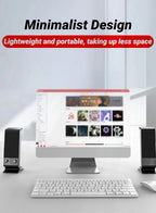 Compact USB Laptop Speakers with Volume Control (Black)-3