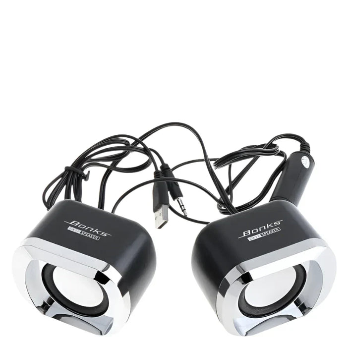 Enceintes pour ordinateur avec caisson de basses, noires