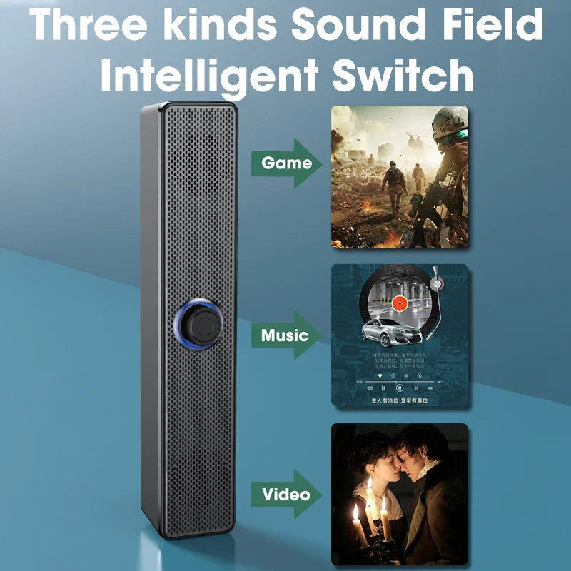 Barre de son pour PC avec connexion filaire