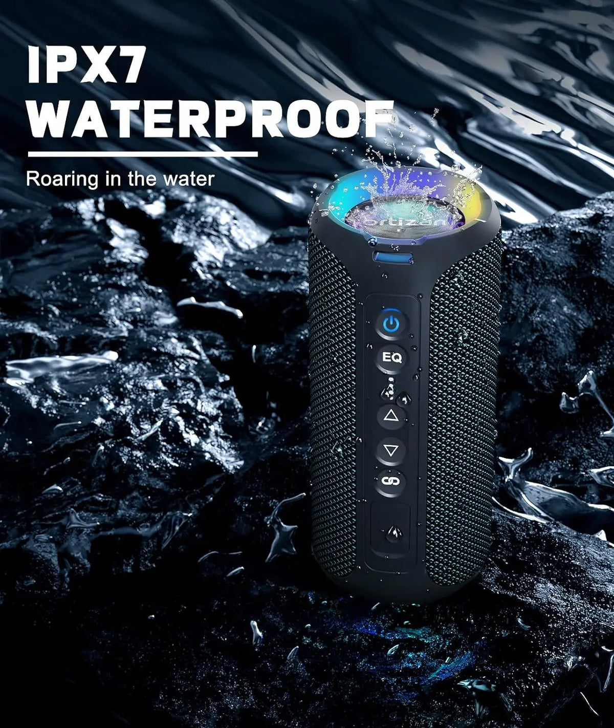 Black 40 W stereo Bluetooth speaker