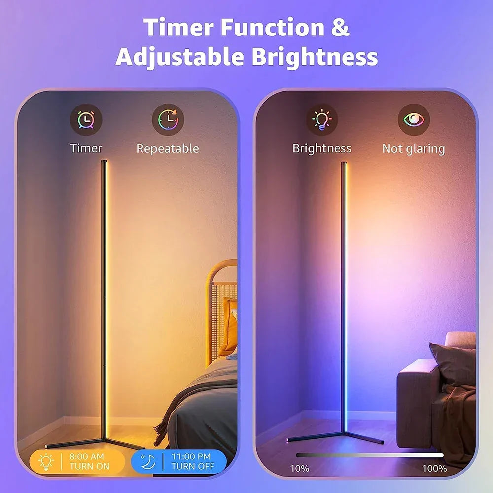 Smart RGB corner floor lamp