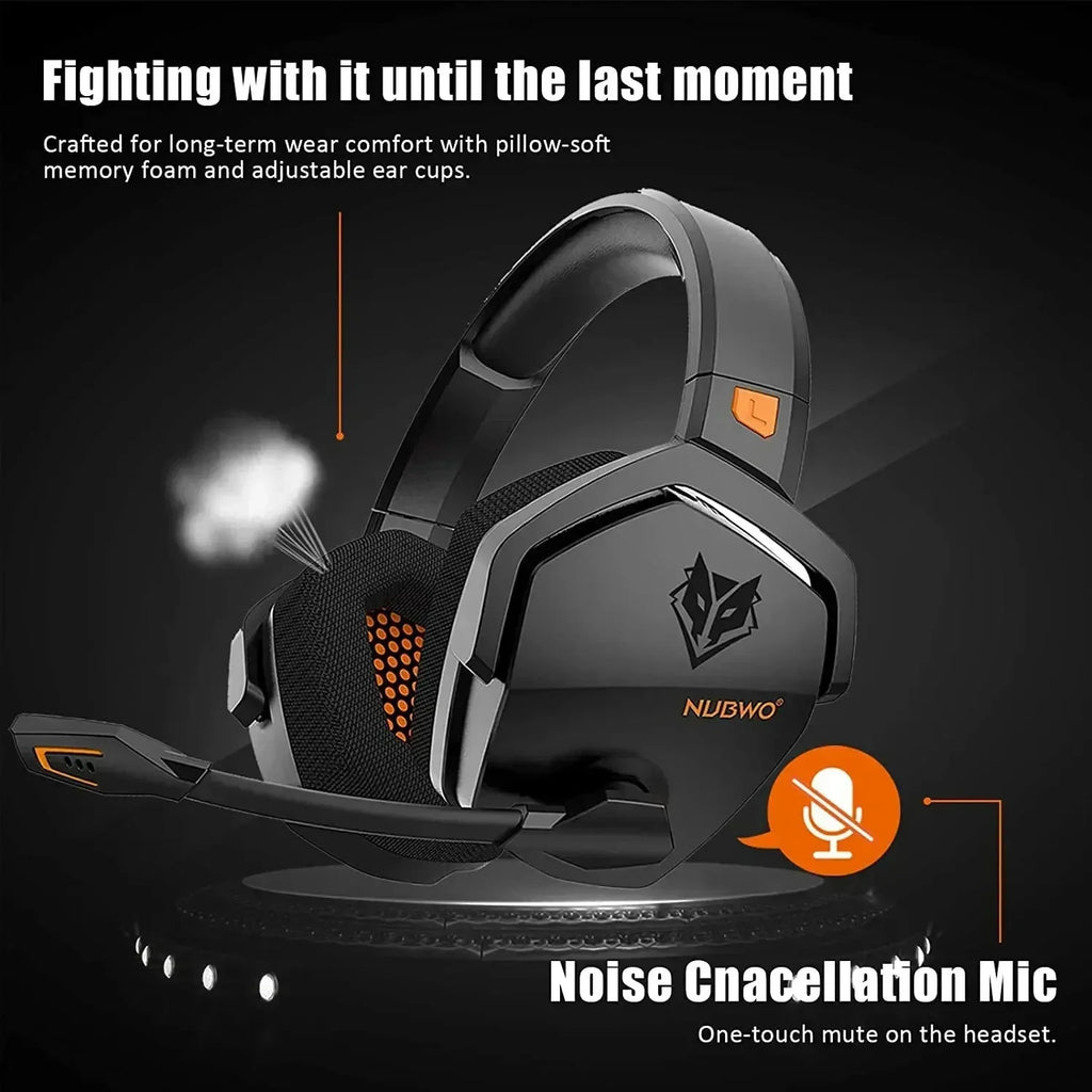 Kabelloses Gaming-Headset mit zwei Verbindungsmodi, orange