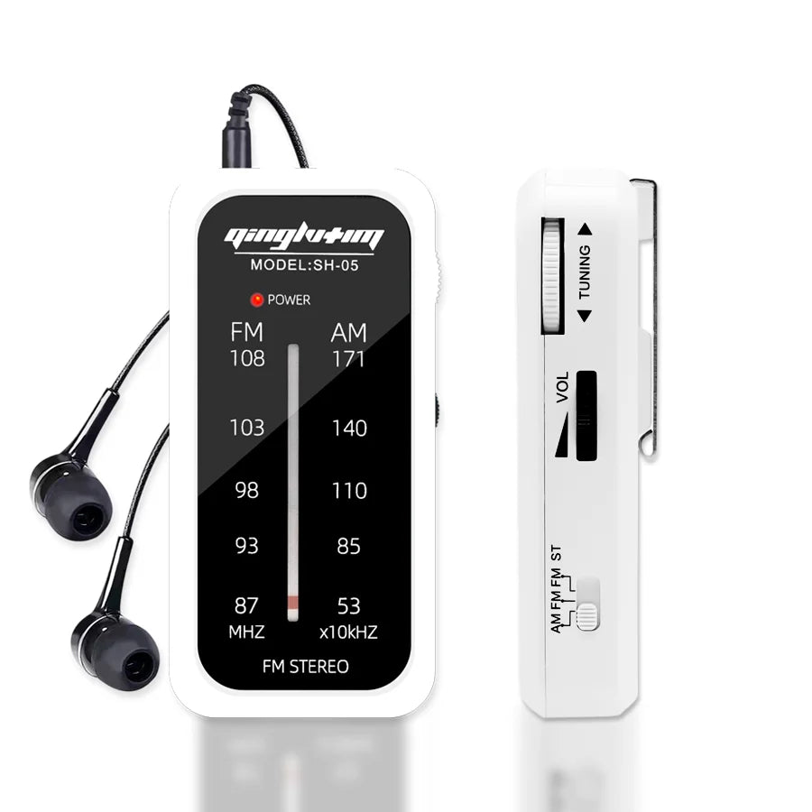 Kompaktes tragbares Multibandradio, weiß