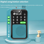 Mini Portable FM Radio Rechargeable Blue-2