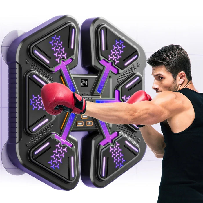 Cible de boxe musicale connectée orange à quatre zones de frappe et Bluetooth