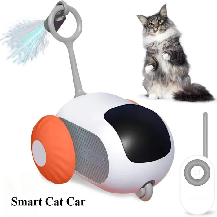 Voiture-jouet intelligente pour chats avec télécommande