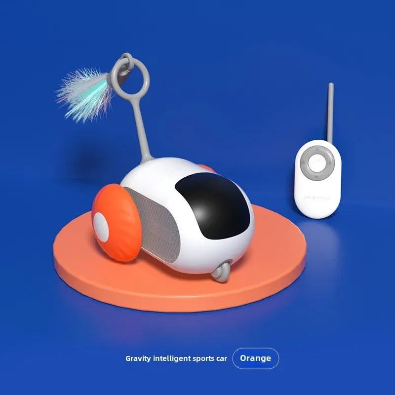 Voiture-jouet intelligente pour chats avec télécommande
