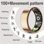 Intelligenter Fitnessring mit Ladeetui, Gold