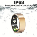 Intelligenter Fitnessring mit Ladeetui, Gold