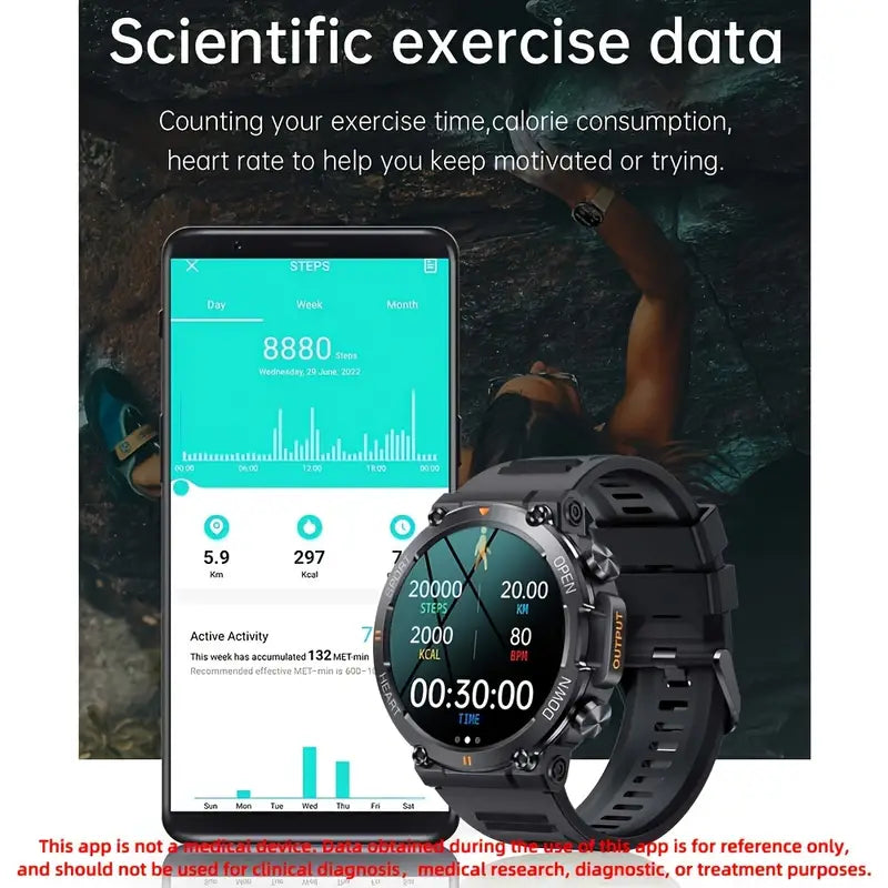 Runde Smartwatch mit 3,53-cm-Display