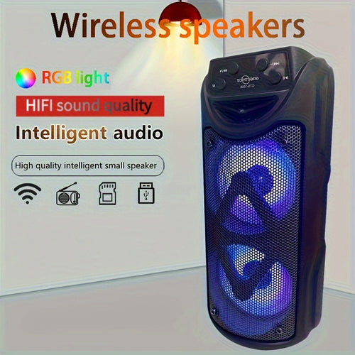 Tragbarer kabelloser Outdoor-Lautsprecher mit LED-Leuchten
