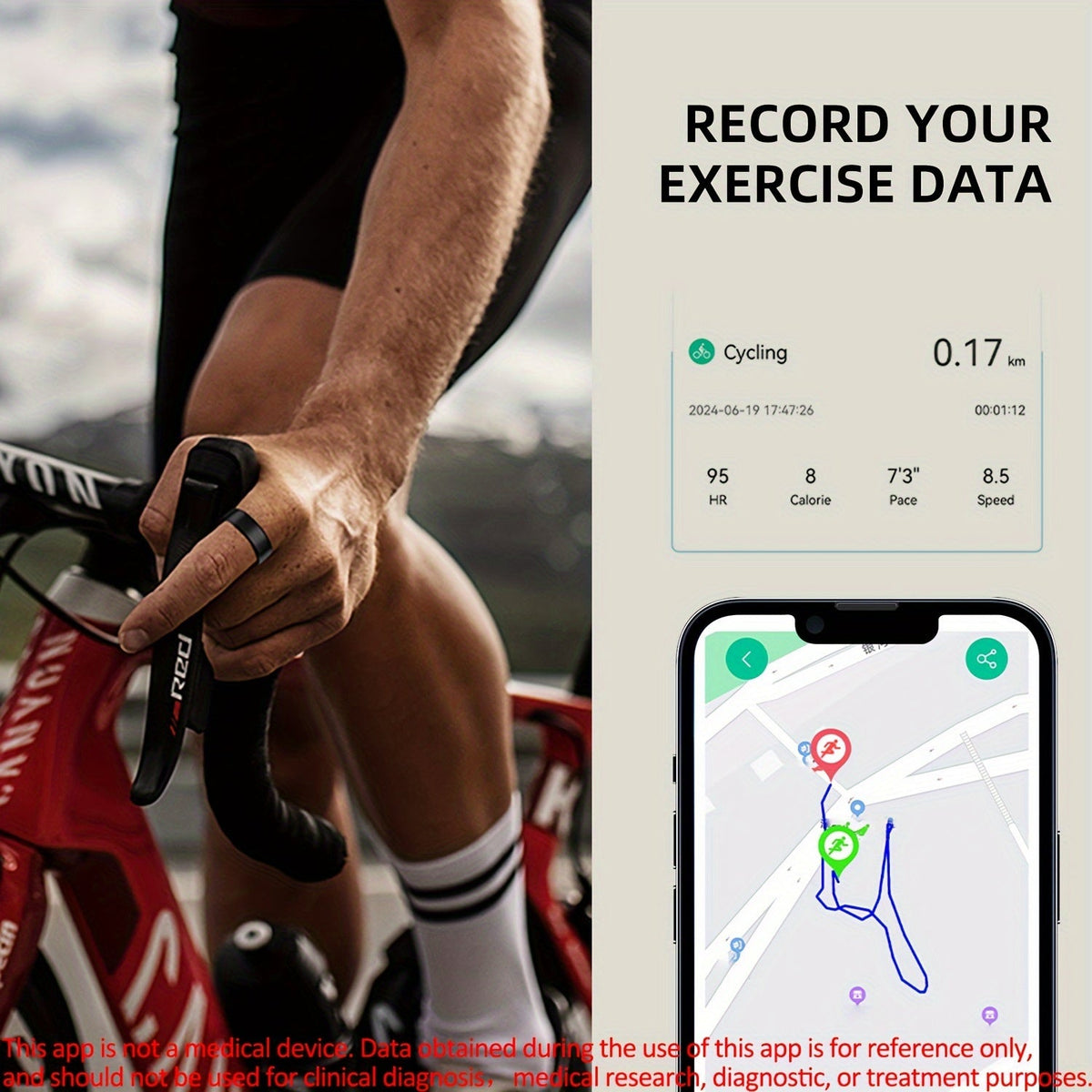 Intelligenter Fitnessring mit Ladeetui, Gold