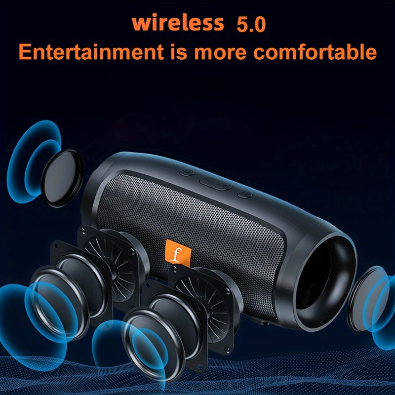 Two-channel outdoor wireless speaker with powerful bass