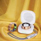 Intelligenter Fitnessring mit Ladeetui, Gold