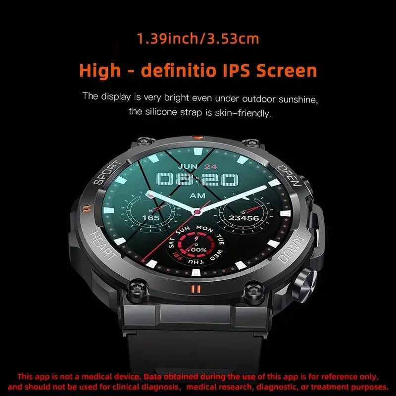 Runde Smartwatch mit 3,53-cm-Display