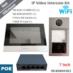 Kit visiophone IP Wi-Fi Hikvision avec moniteur de 7 pouces DS-KIS604-S(C)
