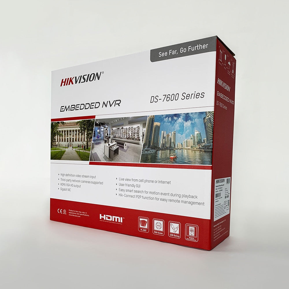 Hikvision 8-MP-IP-Videoüberwachungsset mit DS-2CD2385G1-I Kamera