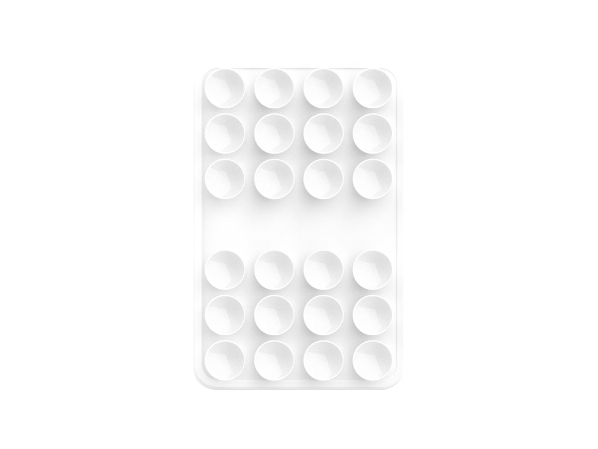 White Techancy TZ6303 silicone suction-cup holder for phones and tablets