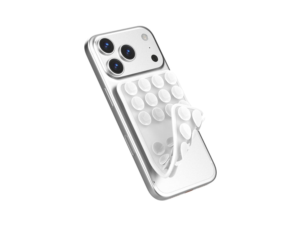 White Techancy TZ6303 silicone suction-cup holder for phones and tablets