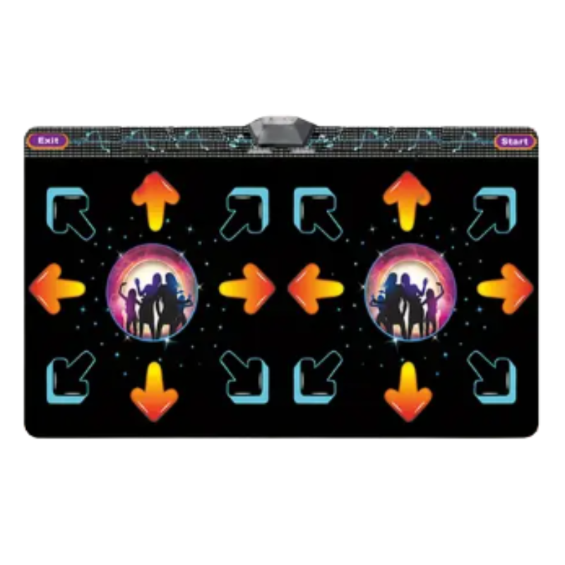Two-player dance mat with motion sensor