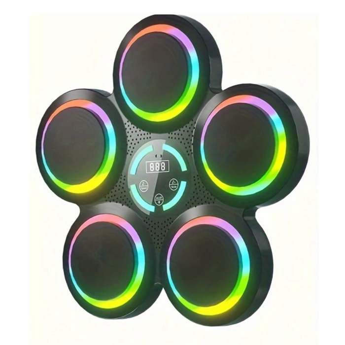 Cible de boxe musicale murale 40 × 41 cm avec gants et batterie USB